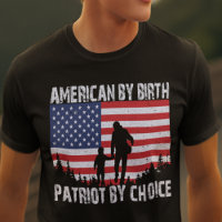 American Flag Silhouette Patriot Quote T-Shirt