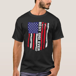 American Flag & Singapore Flag Best Gigi Ever Fami T-Shirt