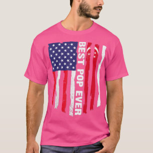 American Flag & Singapore Flag Best Pop Ever Famil T-Shirt