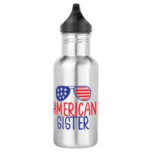 American Flag Sister 532 Ml Water Bottle
