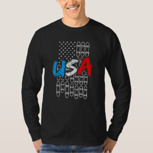 American Flag Skateboard Fan Usa Skateboard Flag T-Shirt