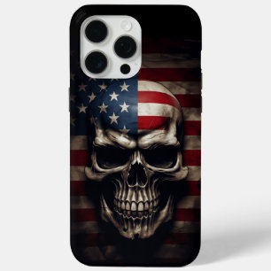 American Flag Skull  iPhone 15 Pro Max Case