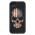 American Flag Skull on Black