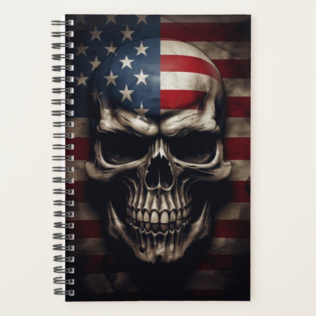 American Flag Skull  Planner (Front)