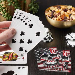 American Flag Skull Playing Cards