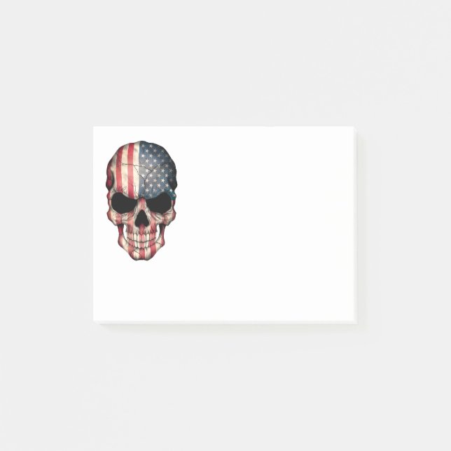 American Flag Skull Post-it Notes (Front)
