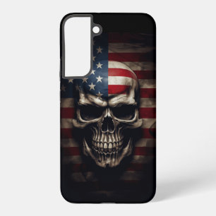 American Flag Skull  Samsung Galaxy Case