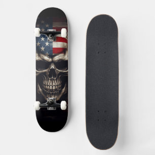 American Flag Skull  Skateboard