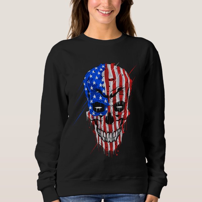 American Flag Skull Sweatshirt (Front)