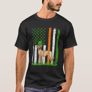 American Flag Sloughi Dog Lovers St Patricks Day T-Shirt
