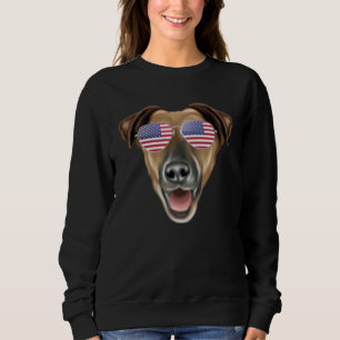 American Flag Smooth Fox Terrier Dog America Pocke Sweatshirt