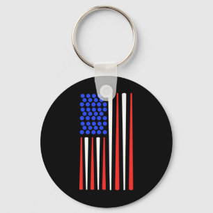 American Flag Snooker Billiard Player Billiards  Key Ring