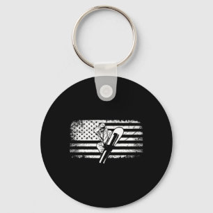 American Flag Snowboard Apparel - Snowboarding Sno Key Ring