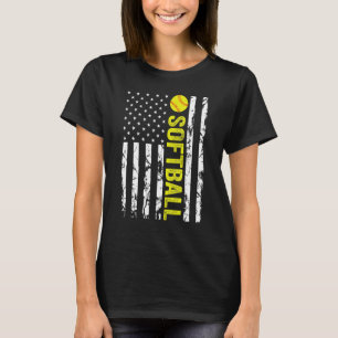 American Flag Softball Team Gift_1 T-Shirt