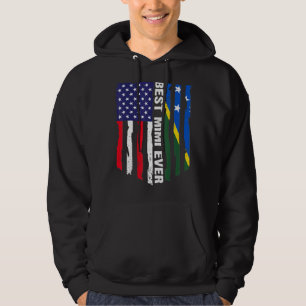 American Flag & Solomon Islands Flag Best Mimi Eve Hoodie