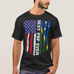 American Flag & Solomon Islands Flag Best Pop Ever T-Shirt