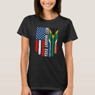 American Flag South Africa Flag Best Granny Ever F T-Shirt