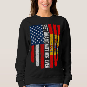 American Flag & Spain Flag Best Grandmother Ever F Sweatshirt