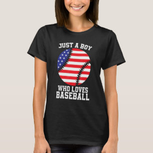 American Flag Sport Fan Baseball Lover Patriotic B T-Shirt