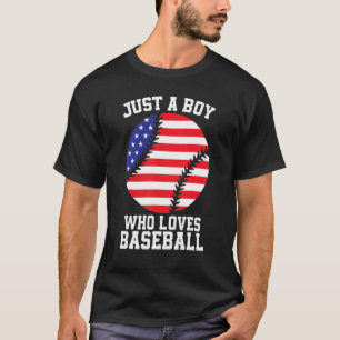 American Flag Sport Fan Baseball Lover Patriotic B T-Shirt