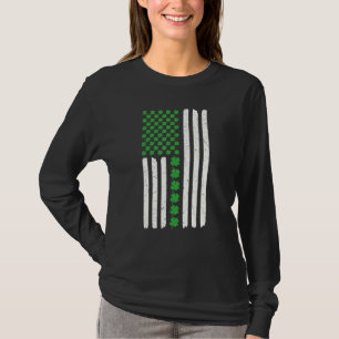 American Flag St Patrick's Day Funny Vintage 1 T-Shirt
