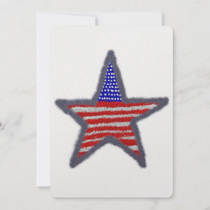 American Flag star Holiday Card