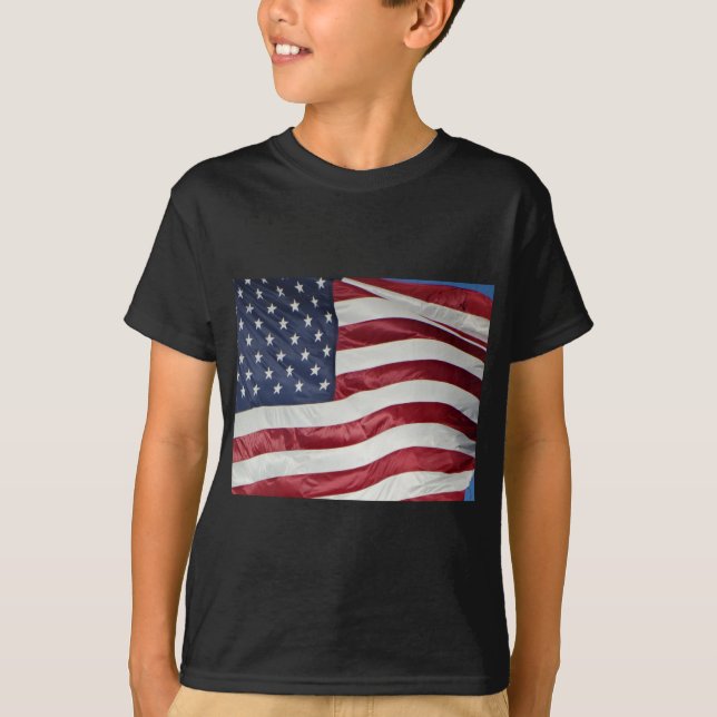 American Flag,Star Spangled Banner red white blue T-Shirt (Front)