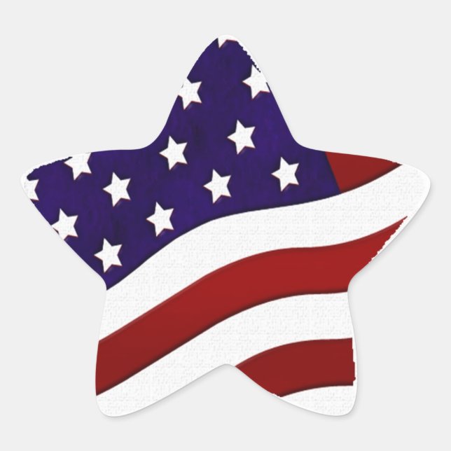 American Flag Star Sticker (Front)
