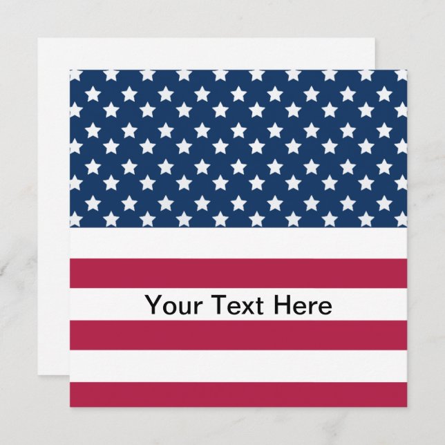 American Flag Stars And Stripes Card (Front/Back)