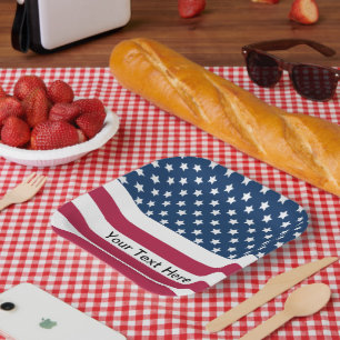 American Flag Stars And Stripes Paper Plate