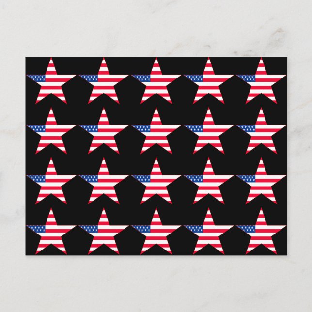 American Flag Stars Postcard (Front)