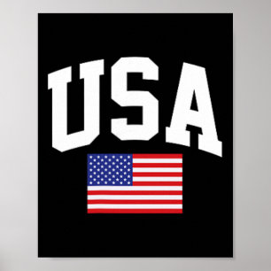 American Flag Stars Stripes 4th Of July Patriotic  Poster