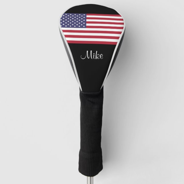 American Flag Stars Stripes Golf Head Cover (Front)