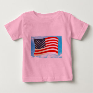 American Flag Stars Stripes Honour Freedom Troops Baby T-Shirt