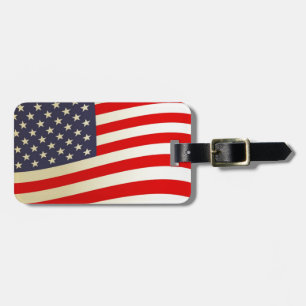 American Flag Stars Stripes Honour Freedom Troops Luggage Tag