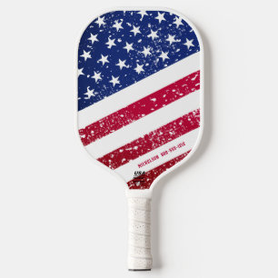 American Flag Stars & Stripes Personalised Pickleball Paddle