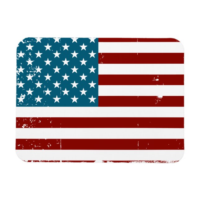 American Flag stars stripes red white blue Magnet (Horizontal)