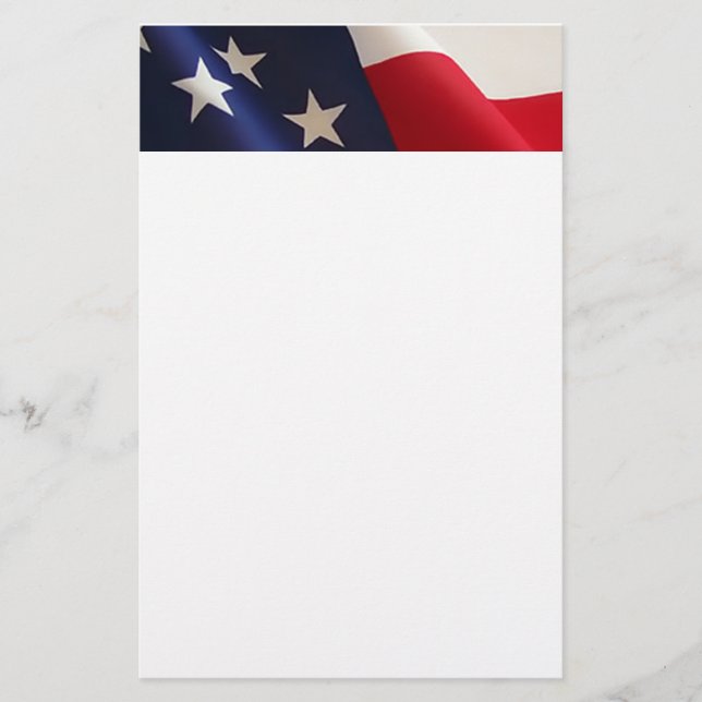 American Flag Stationary Stationery (Front)