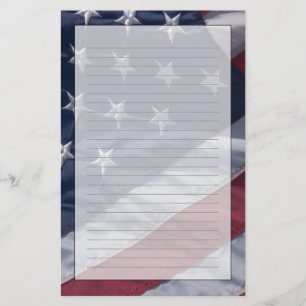 American flag. stationery