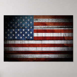 American flag sticker poster