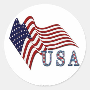 American Flag Stickers