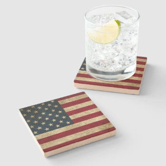 American Flag Stone Coaster