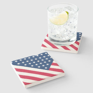 American Flag Stone Coaster