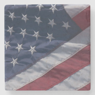 American flag. stone coaster