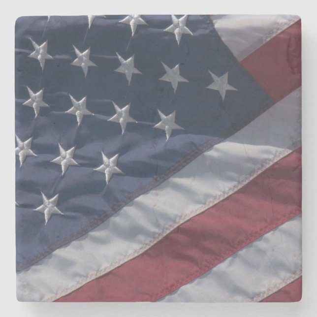 American flag. stone coaster (Front)