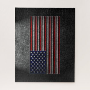 American Flag Stone Texture Jigsaw Puzzle