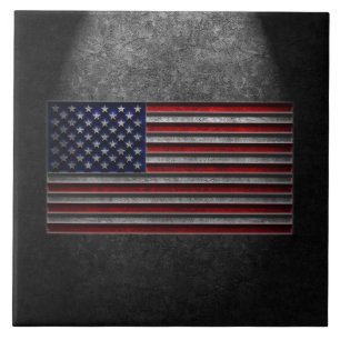 American Flag Stone Texture Photo Tiles