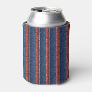 American Flag Stripes Can Cooler
