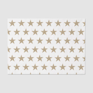 American flag style silver star white background tissue paper