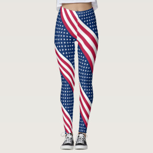 American Flag stylise pattern Leggings